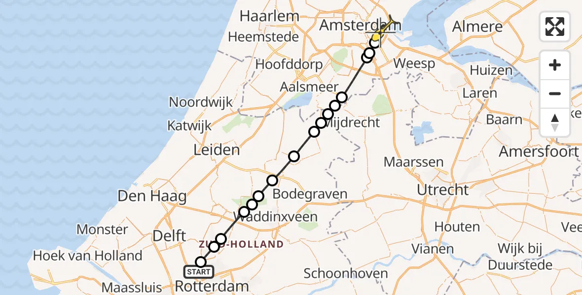 Routekaart van de vlucht: Lifeliner 2 naar Amsterdam, Nieuwe Bovendijk