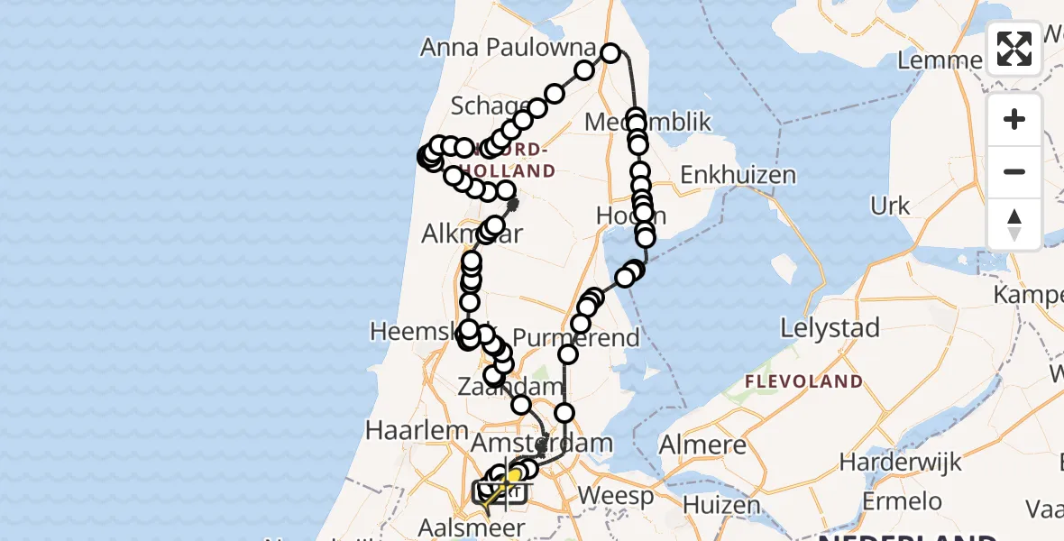 Routekaart van de vlucht: Politieheli naar Schiphol, Ceintuurbaan