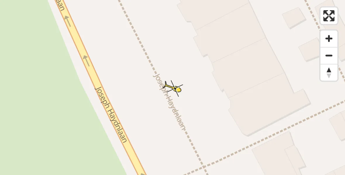 Routekaart van de vlucht: Politiehelikopter naar Utrecht