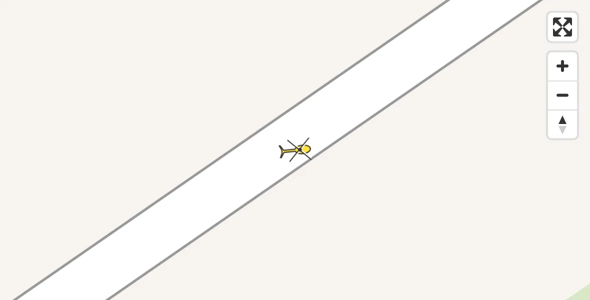 Vluchtroute Ambulancehelikopter van Vliegbasis Leeuwarden naar Vliegbasis Leeuwarden