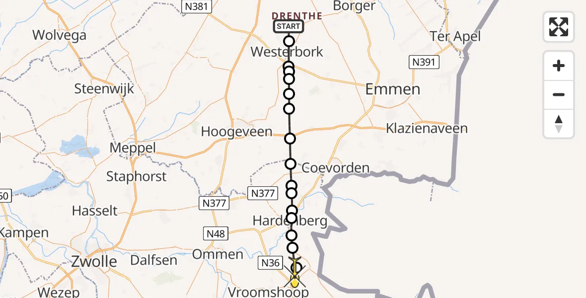 Routekaart van de vlucht: Lifeliner 4 naar Sibculo, Gagelmaat