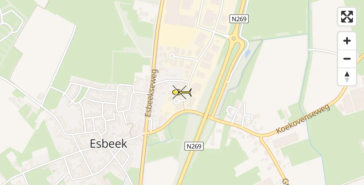Routekaart van de vlucht: Lifeliner 3 naar Esbeek