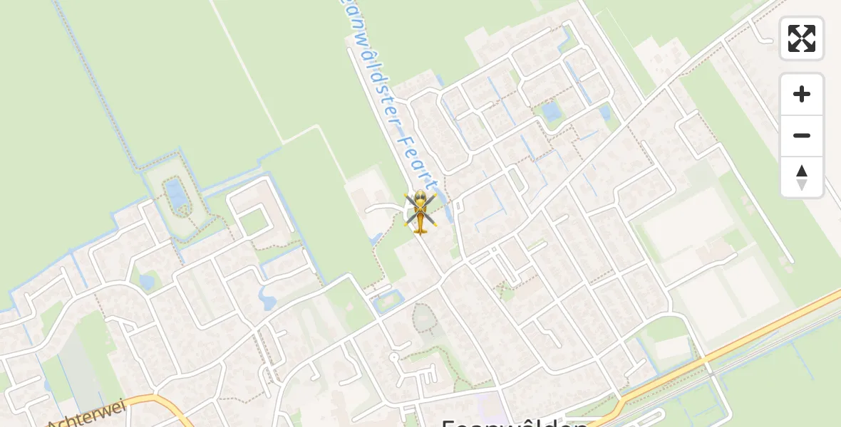 Vluchtroute Traumahelikopter Feanwâlden - Feanwâlden, 01 juli 2024, 13:44