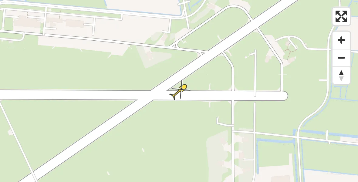 Vluchtroute Ambulancehelikopter van Vliegbasis Leeuwarden naar Vliegbasis Leeuwarden