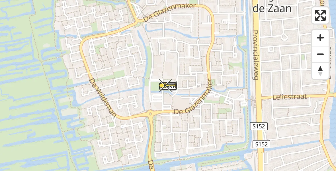 Routekaart van de vlucht: Lifeliner 1 naar Koog aan de Zaan, Doppenmolen