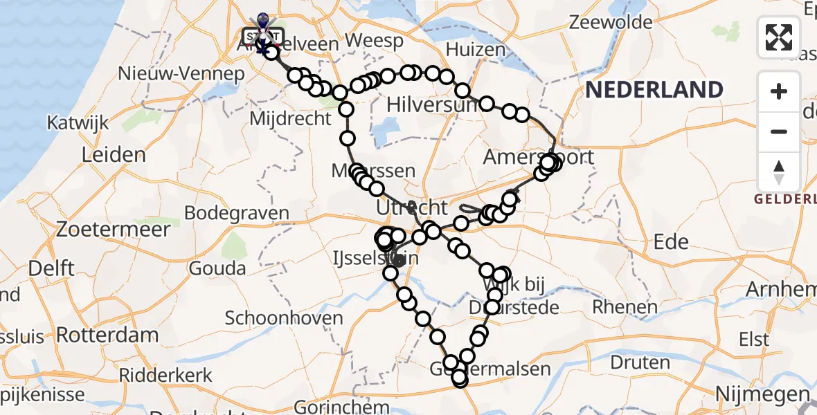 Vluchtroute Politiehelikopter Schiphol - Schiphol, 07 juli 2024, 10:03
