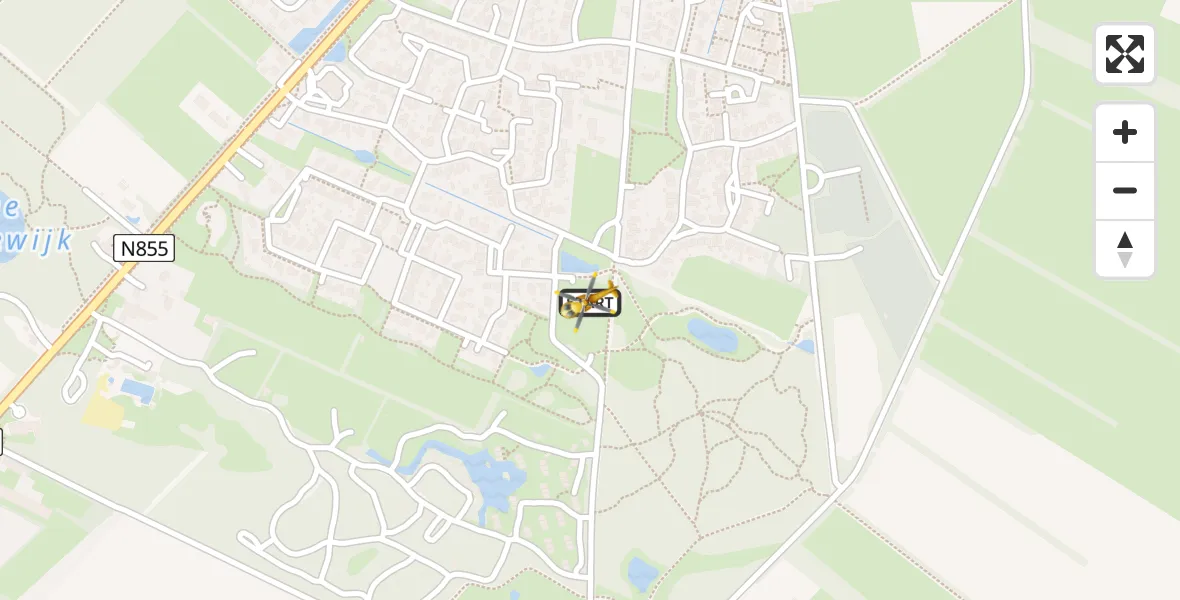 Vluchtroute Traumahelikopter Vledder - Vledder, 07 juli 2024, 12:57