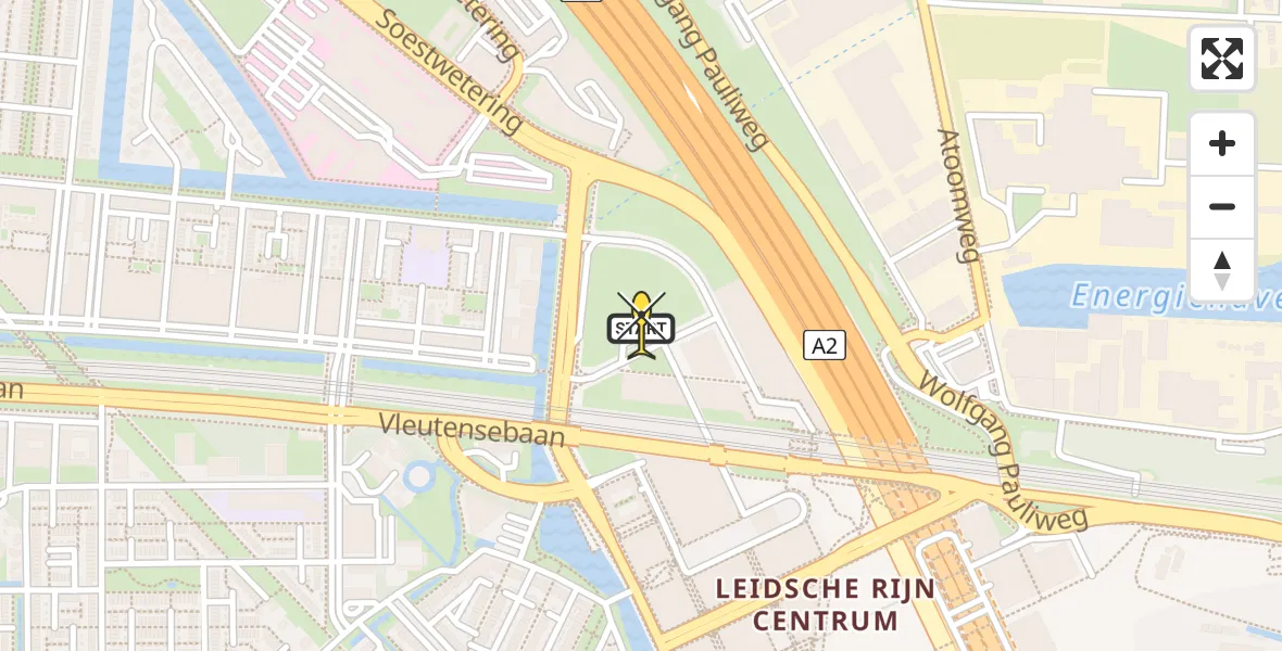 Routekaart van de vlucht: Lifeliner 1 naar Utrecht, MARK