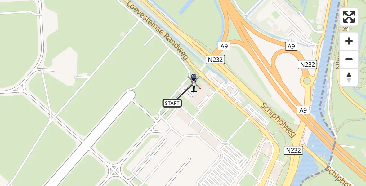 Vluchtroute Politiehelikopter Schiphol - Schiphol, 07 juli 2024, 17:16