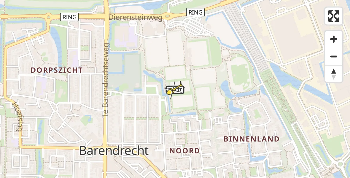 Routekaart van de vlucht: Lifeliner 2 naar Barendrecht, Scheldestraat