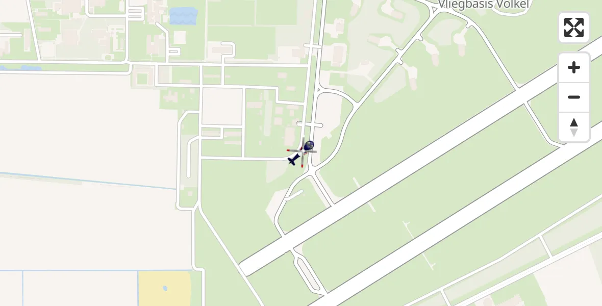 Vluchtroute Politiehelikopter van Vliegbasis Volkel naar Vliegbasis Volkel