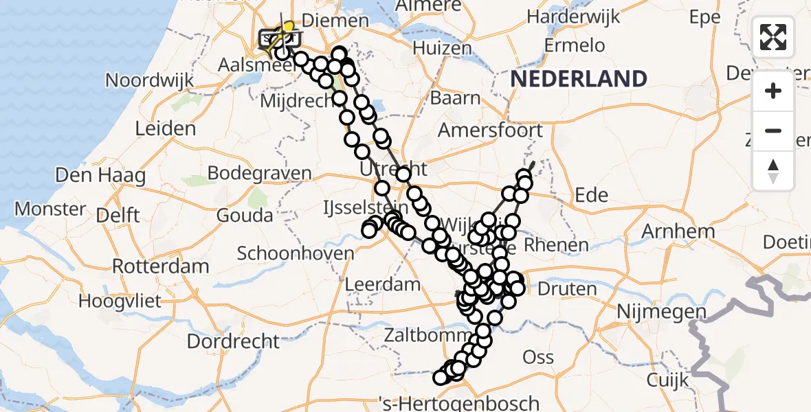 Routekaart van de vlucht: Politieheli naar Schiphol, Thermiekstraat