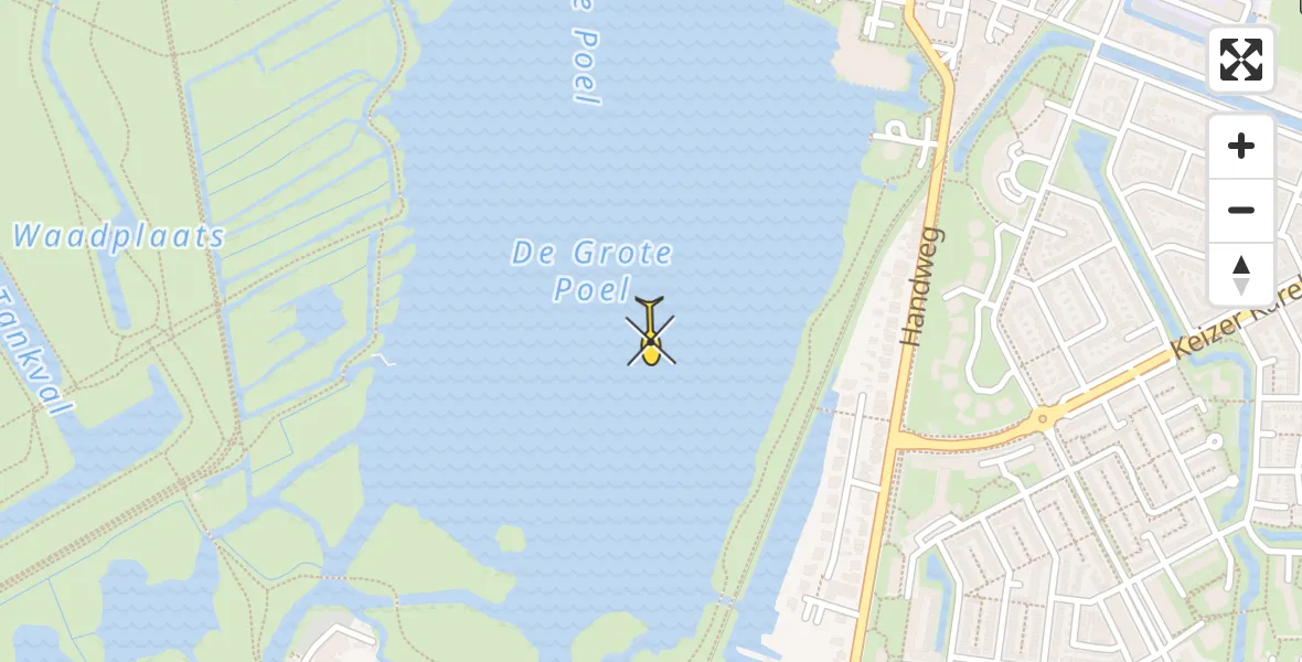 Routekaart van de vlucht: Politiehelikopter naar Amstelveen