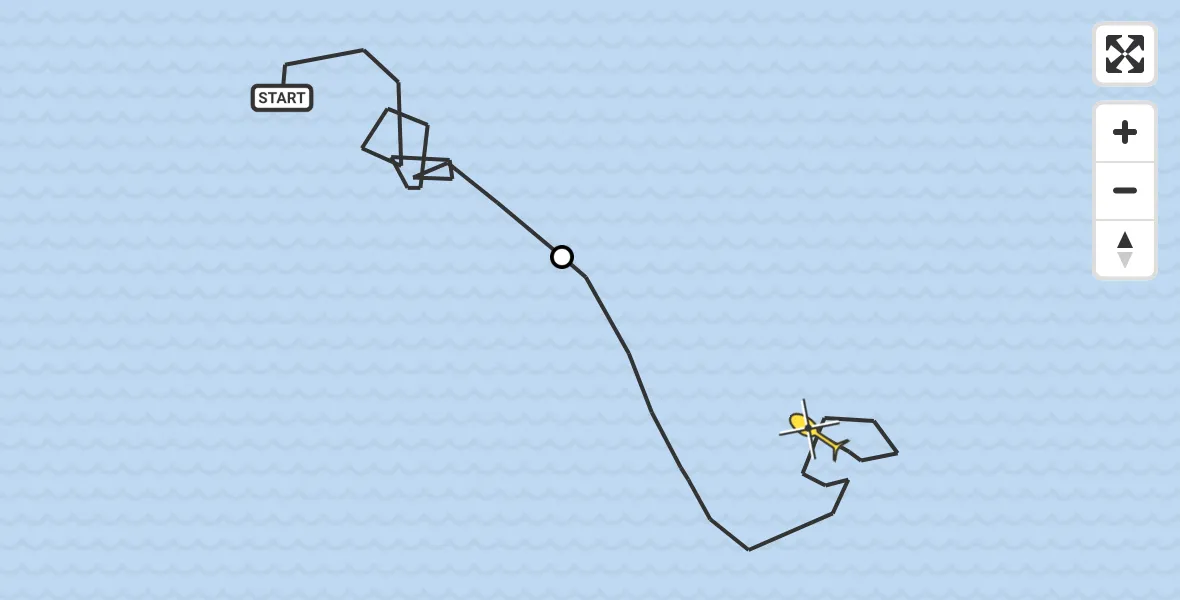 Routekaart van de vlucht: Kustwachthelikopter naar Vlissingen