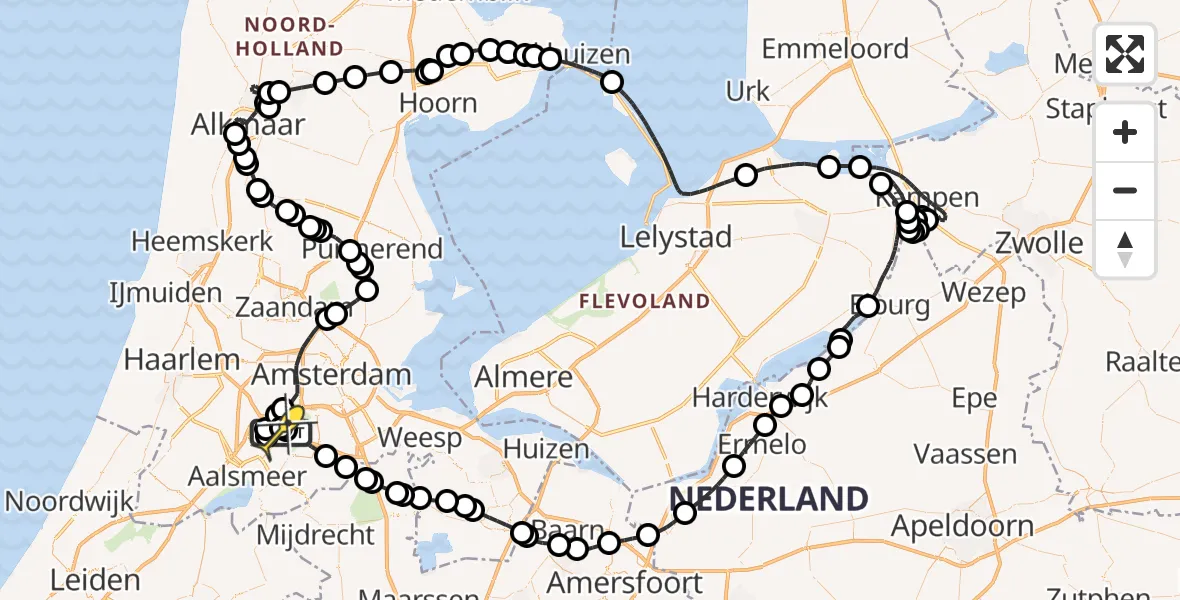 Routekaart van de vlucht: Politieheli naar Schiphol, Ceintuurbaan