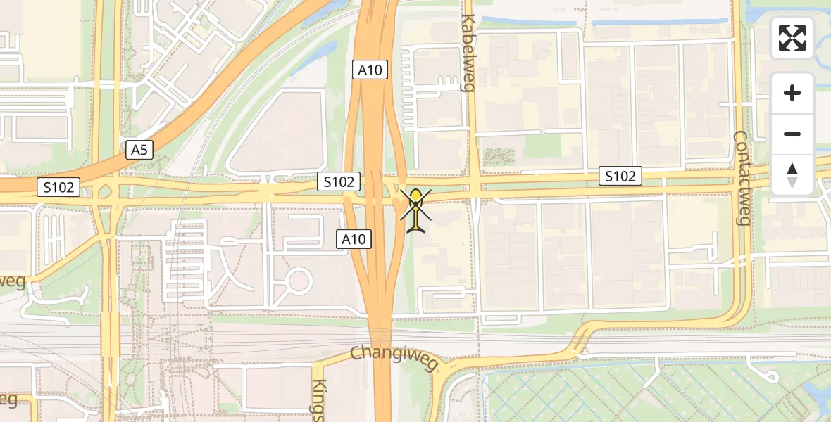 Routekaart van de vlucht: Traumahelikopter naar Amsterdam