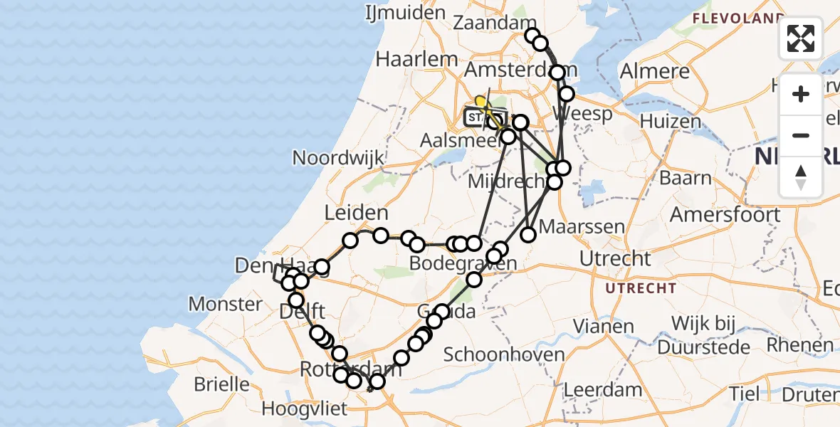 Routekaart van de vlucht: Politieheli naar Amstelveen, Kleine Poel