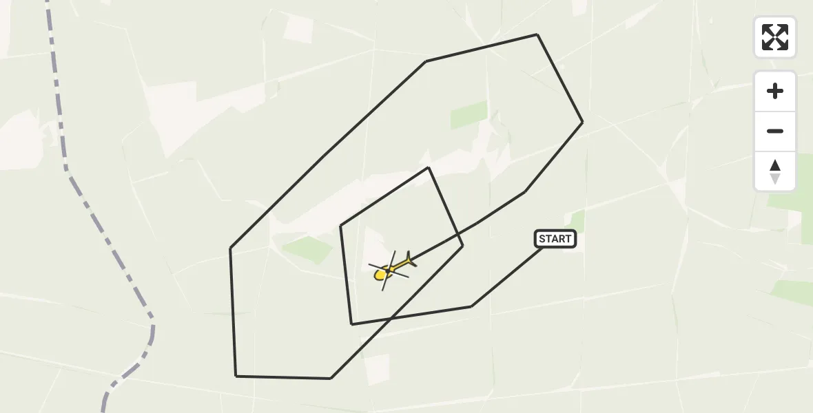 Routekaart van de vlucht: Politiehelikopter naar Vaassen, Elspeterweg