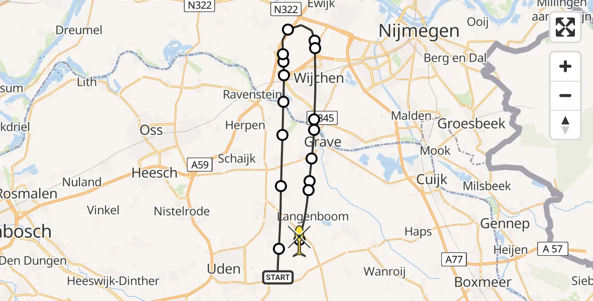 Routekaart van de vlucht: Lifeliner 3 naar Zeeland, De Bunders