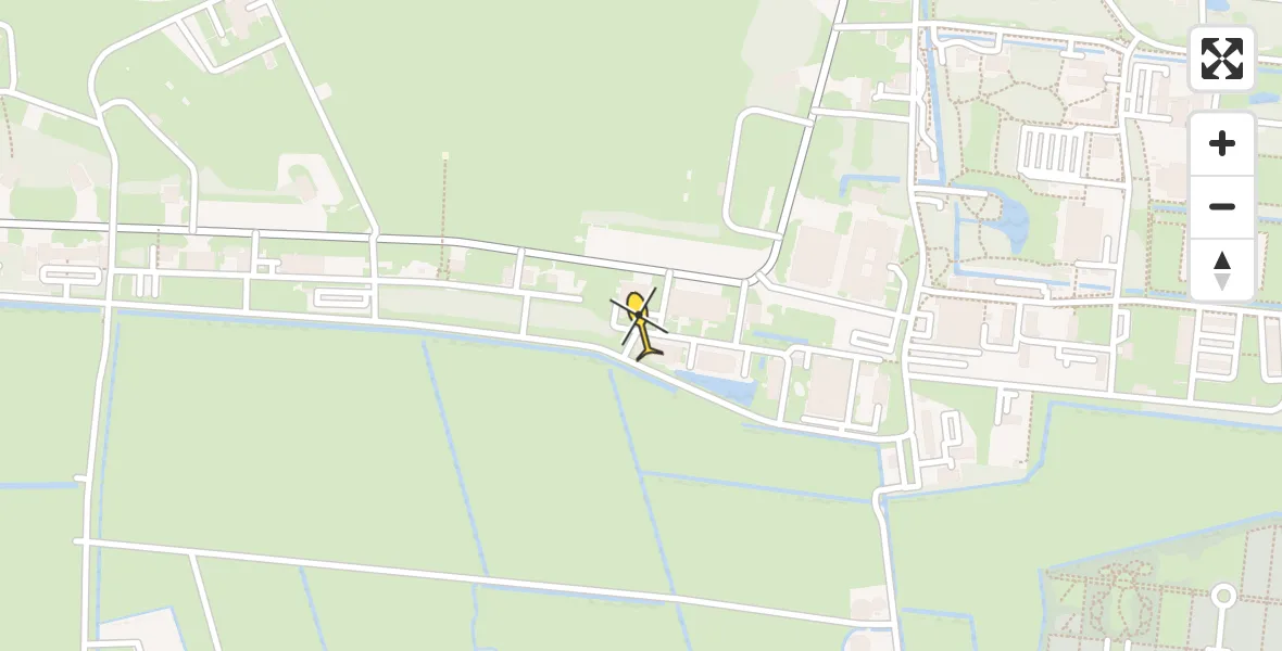 Vluchtroute Ambulancehelikopter van Vliegbasis Leeuwarden naar Vliegbasis Leeuwarden