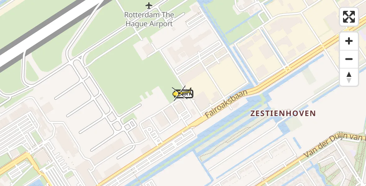 Routekaart van de vlucht: Lifeliner 2 naar Rotterdam The Hague Airport, Brandenburgbaan