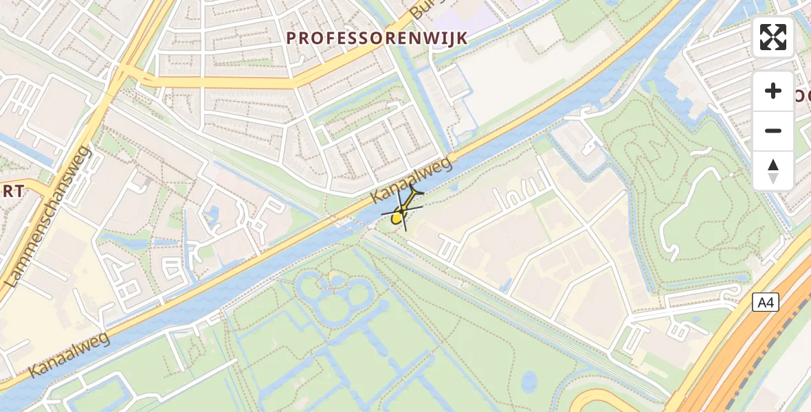 Routekaart van de vlucht: Lifeliner 2 naar Leiden