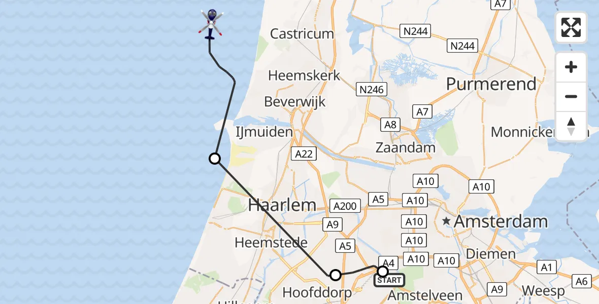 Vluchtroute Politiehelikopter Schiphol - , 18 juli 2024, 17:21