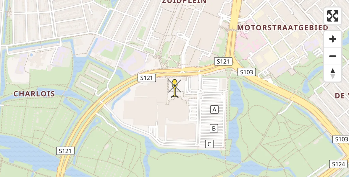 Routekaart van de vlucht: Lifeliner 2 naar Rotterdam