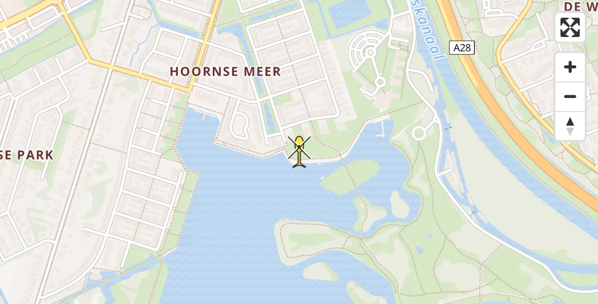 Routekaart van de vlucht: Lifeliner 4 naar Groningen