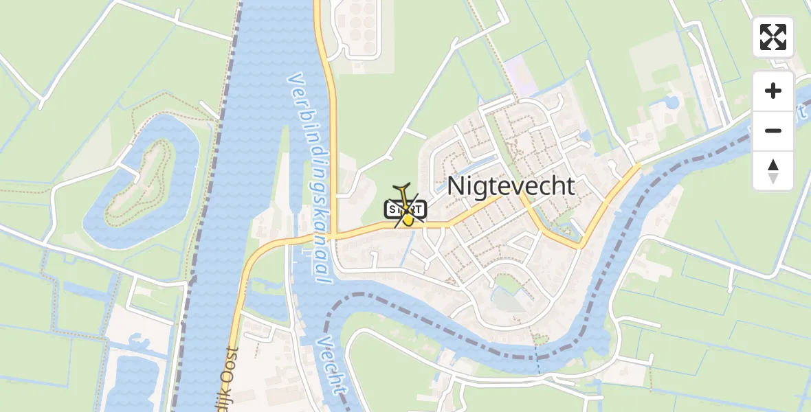 Routekaart van de vlucht: Lifeliner 1 naar Nigtevecht, Ambachtsheerensingel