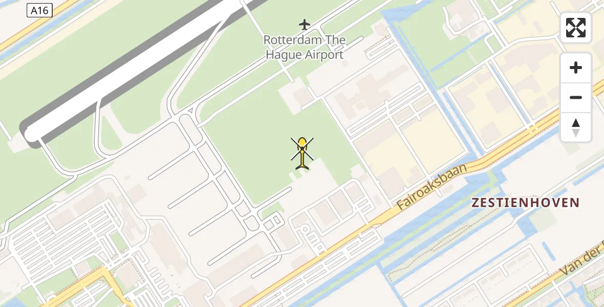 Routekaart van de vlucht: Lifeliner 2 naar Rotterdam The Hague Airport