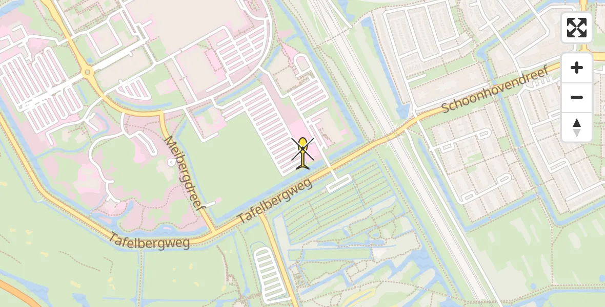 Routekaart van de vlucht: Lifeliner 1 naar Academisch Medisch Centrum (AMC)