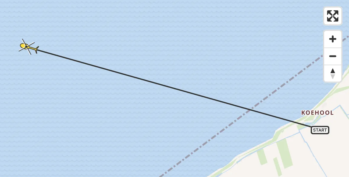 Routekaart van de vlucht: Ambulancehelikopter naar Formerum