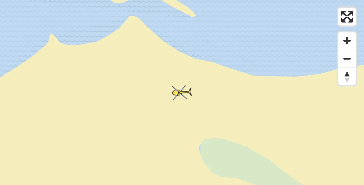 Routekaart van de vlucht: Ambulancehelikopter naar Vlieland