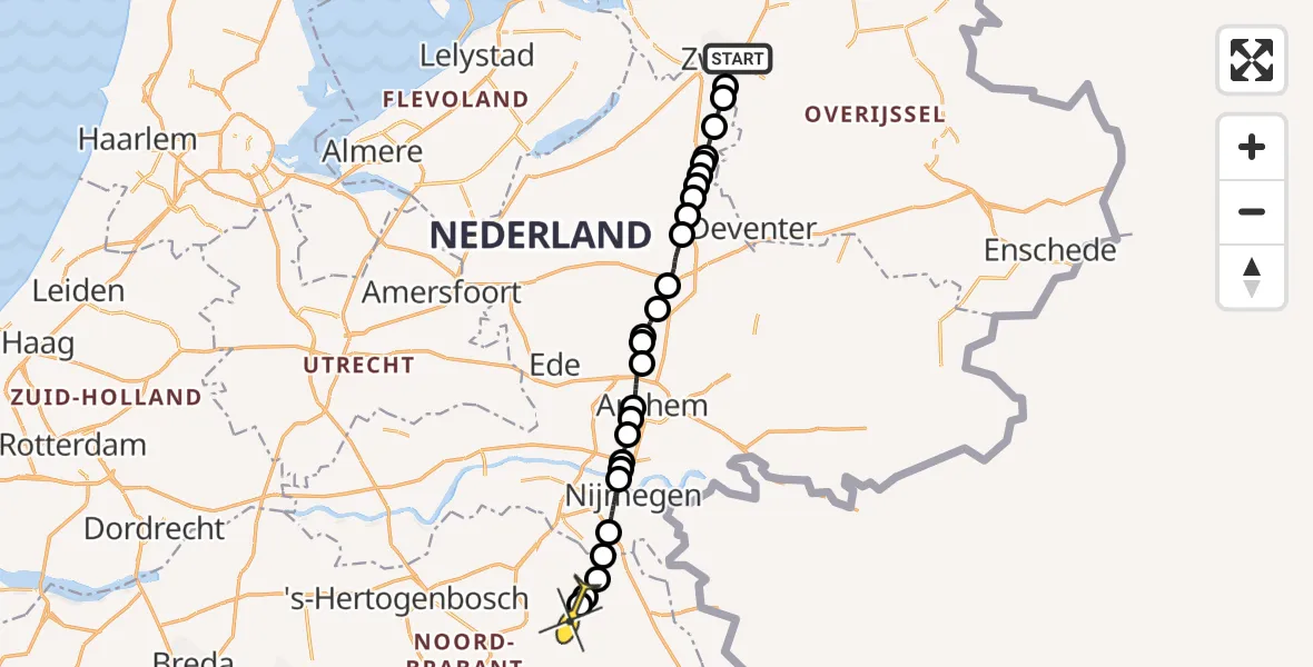 Routekaart van de vlucht: Lifeliner 3 naar Odiliapeel, Leliestraat