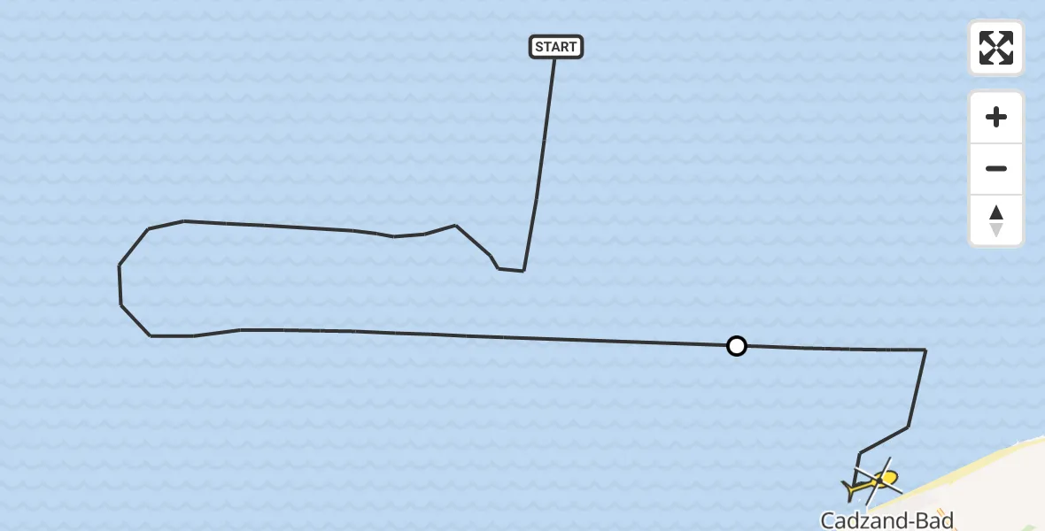 Routekaart van de vlucht: Kustwachthelikopter naar Vlissingen, Maritiem Plaza