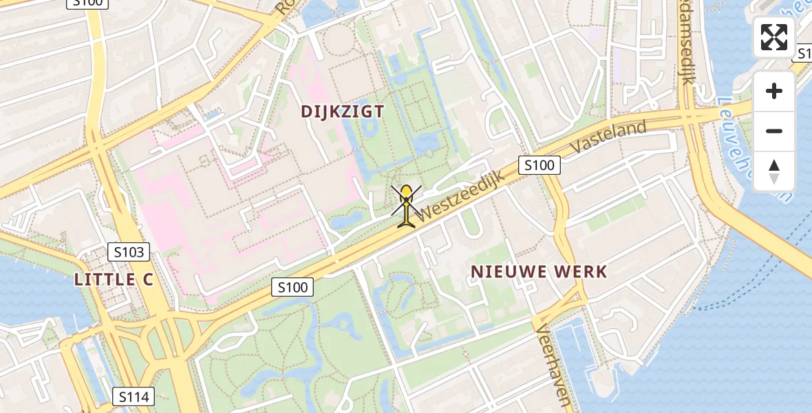 Routekaart van de vlucht: Lifeliner 2 naar Erasmus MC