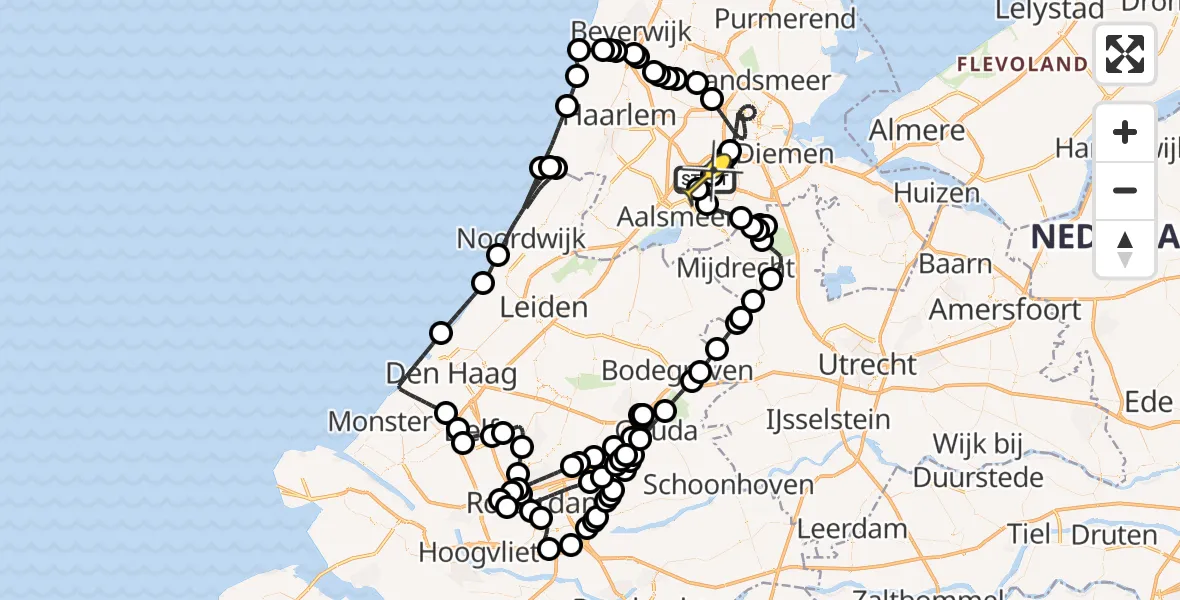 Routekaart van de vlucht: Politieheli naar Schiphol, Brug naar vogeleiland