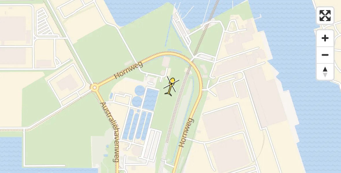 Routekaart van de vlucht: Lifeliner 1 naar Amsterdam Heliport