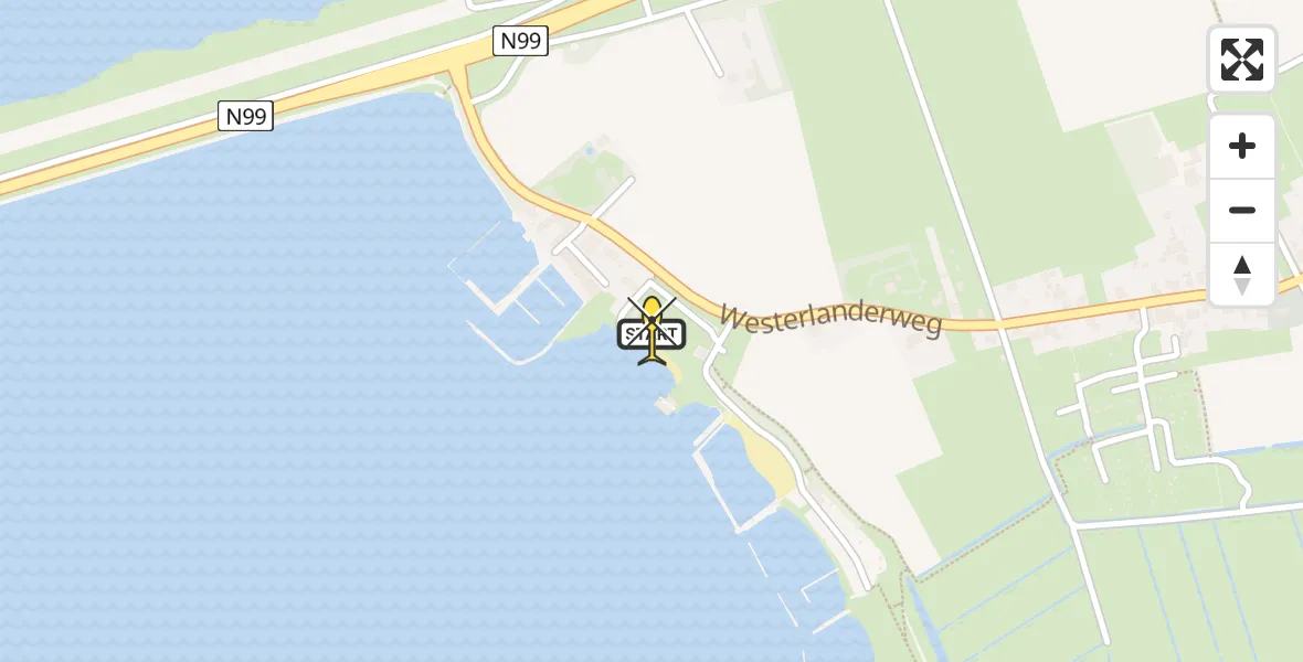 Routekaart van de vlucht: Lifeliner 1 naar Westerland, Lutjestrand.