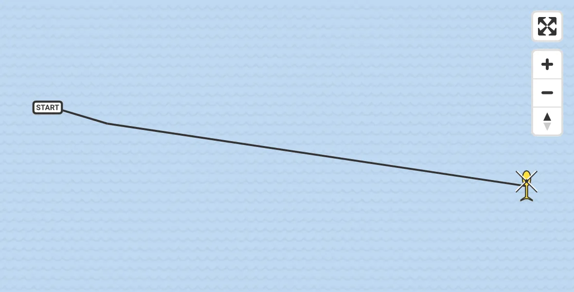 Routekaart van de vlucht: Ambulancehelikopter naar Oosterend, Riepel