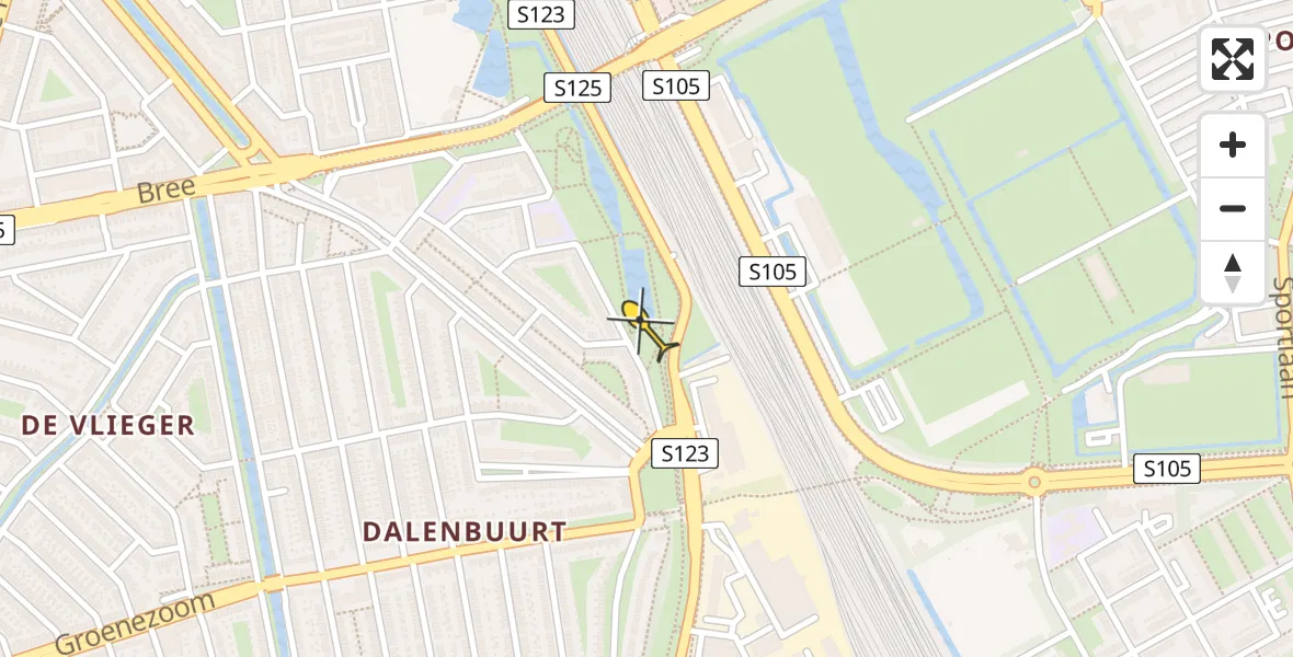 Routekaart van de vlucht: Lifeliner 2 naar Rotterdam