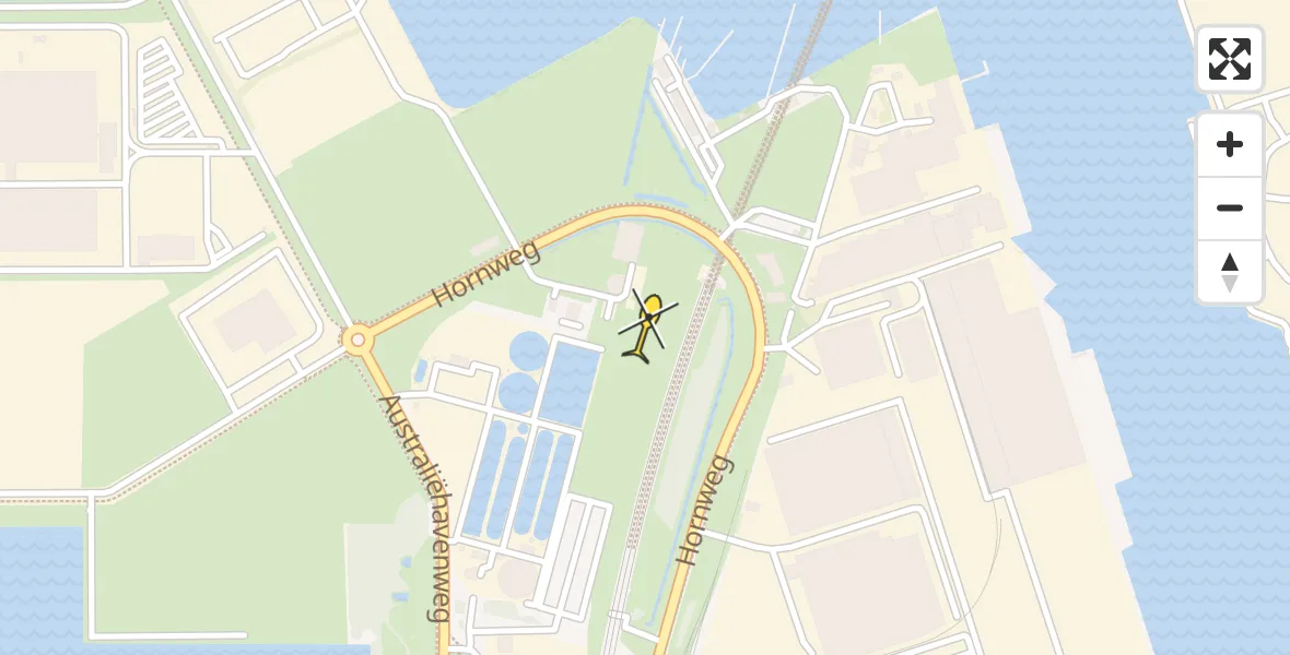 Routekaart van de vlucht: Lifeliner 1 naar Amsterdam Heliport