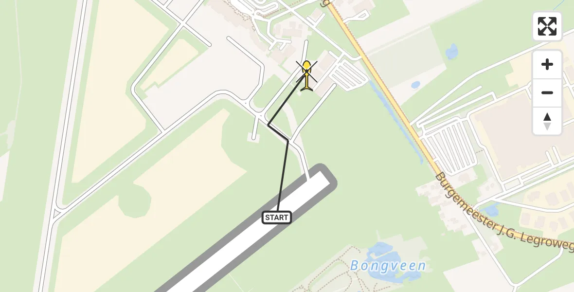 Routekaart van de vlucht: Lifeliner 4 naar Groningen Airport Eelde, Machlaan