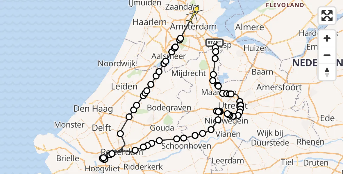 Routekaart van de vlucht: Politieheli naar Amsterdam, Jaargetijden