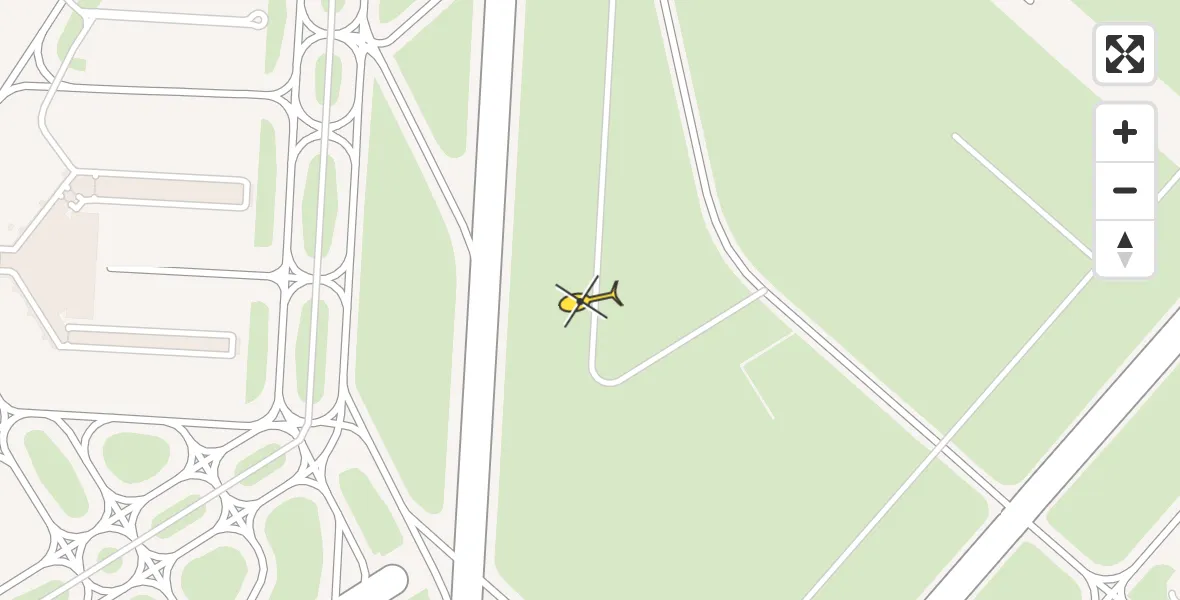 Routekaart van de vlucht: Politiehelikopter naar Luchthaven Schiphol