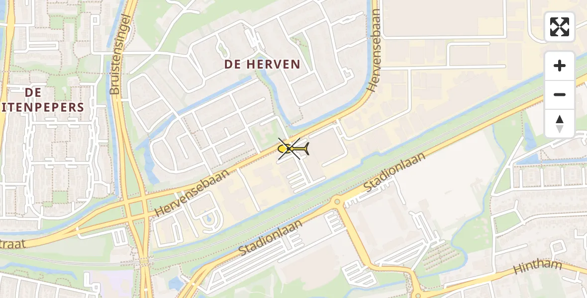 Routekaart van de vlucht: Lifeliner 3 naar 's-Hertogenbosch