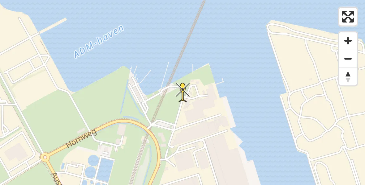 Routekaart van de vlucht: Lifeliner 1 naar Amsterdam Heliport