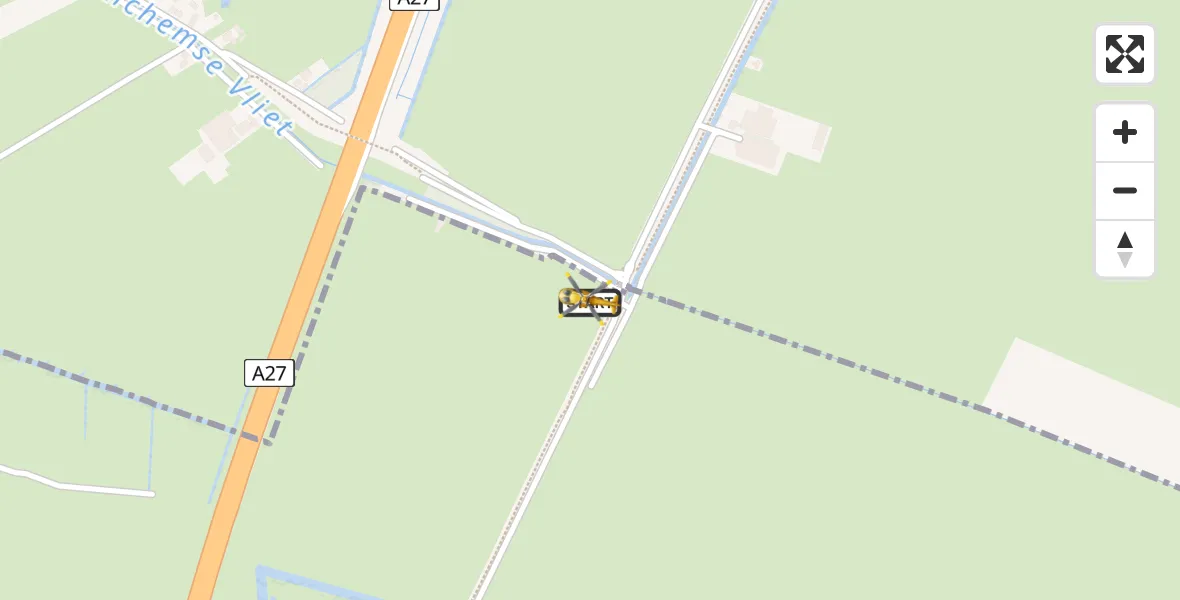 Vluchtroute Traumahelikopter Gorinchem - Gorinchem, 08 augustus 2024, 05:13