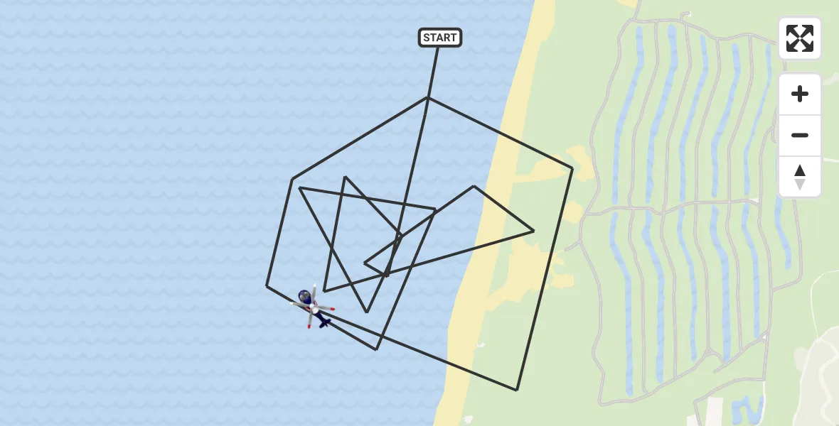 Routekaart van de vlucht: Politiehelikopter naar Heemskerk, Van Oldenborghweg